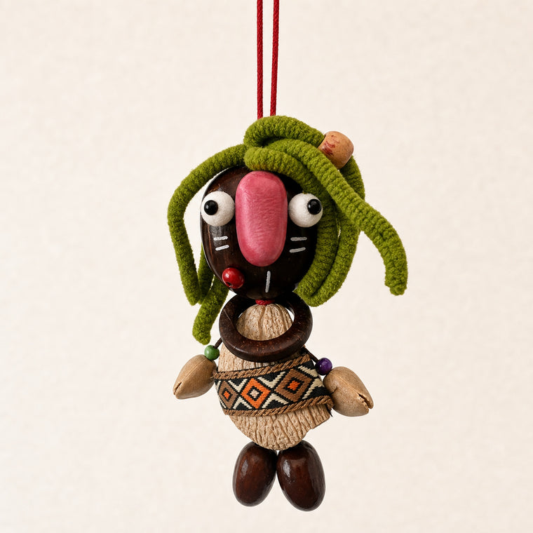 YUNOVA Dark Pod Doll Handmade Natural Hanging Ornament