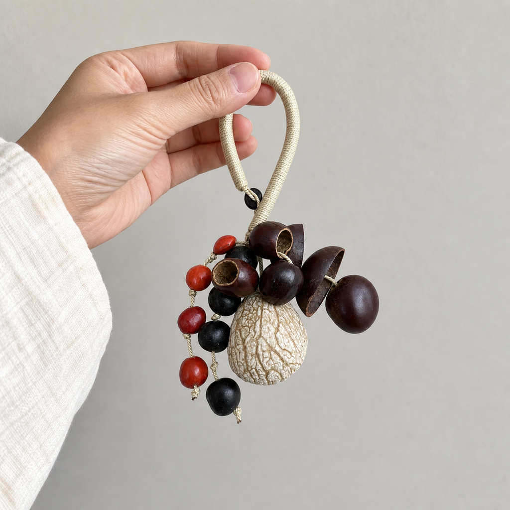 Handheld scale photo of YUNOVA Mixed Botanical Shell Wind Chime B