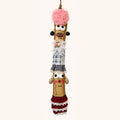 YUNOVA Sword Bean Pod Doll handmade hanging ornament on a clean studio background